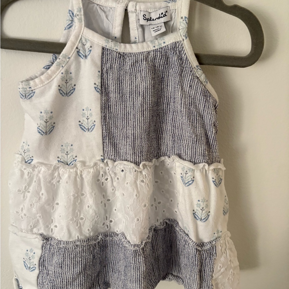 Splendid Kids Camisole - White and Navy
